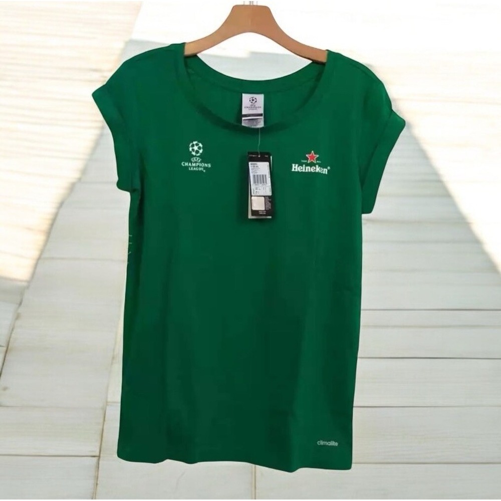UEFA soccer champions league‎ Heineken Adidas climalite T Shirt Women's Size S